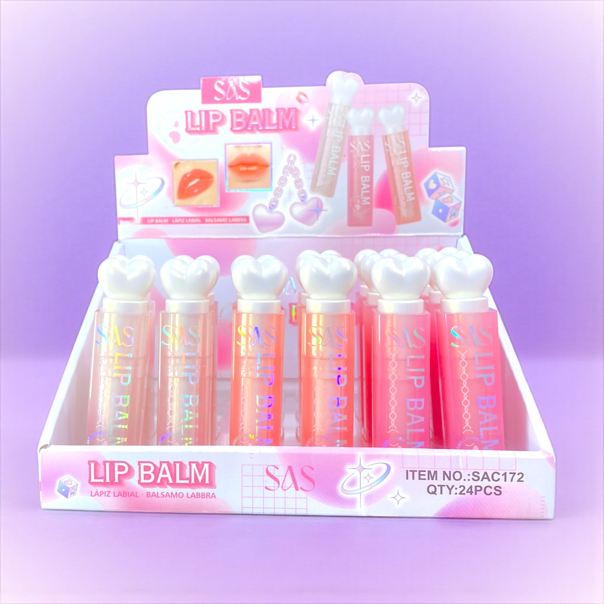 Lip Balm con tapa corazón SAS
