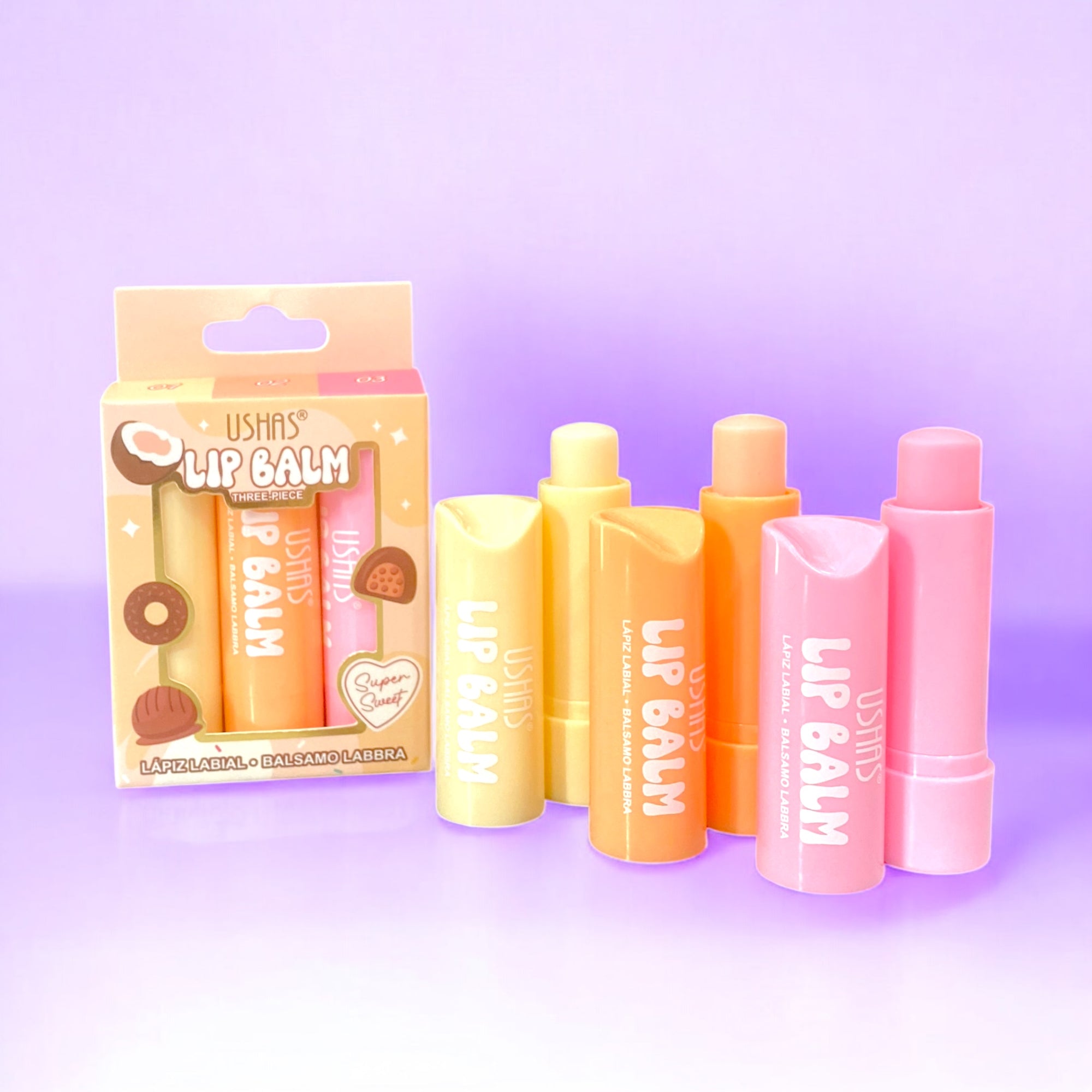 Ushas – Lip Balm Set (3 piezas)